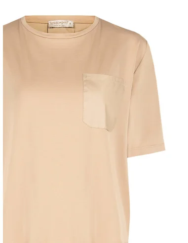 Blouse ample en jersey devant et en coton au dos avec petite poche Rinascimento