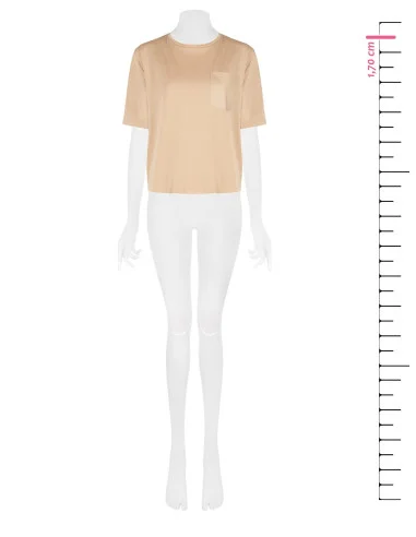 Blusa Ampia Jersey Davanti E Cotone Dietro Con Taschino Rinascimento