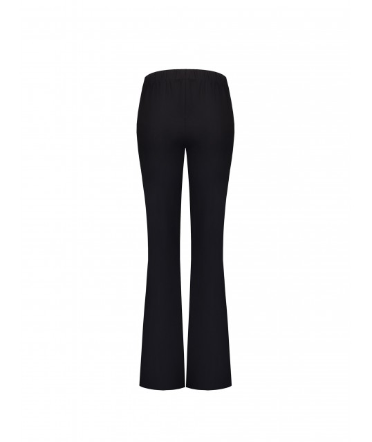 Pantaloni A Zampa In Jersey Con Elastico In Vita Rinascimento