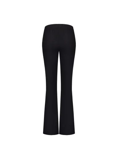 Pantaloni A Zampa In Jersey Con Elastico In Vita Rinascimento