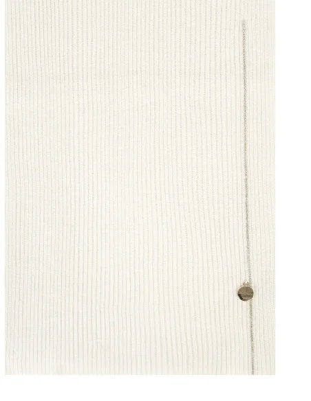 Sciarpa In Misto Viscosa E Angora Con Decoro In Lurex Rinascimento