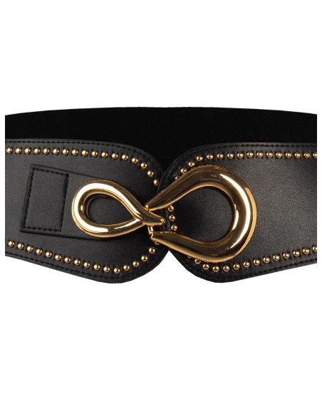 Cintura Bustier In Similpelle Con Elastico E Borchie Rinascimento