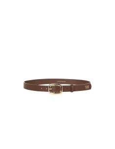 Fine ceinture en similicuir lisse avec logo RR Rinascimento