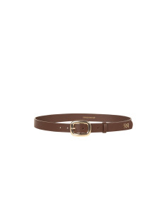 Cintura Sottile In Similpelle Liscia Con Logo Rr Rinascimento