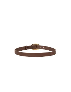 Slim Smooth Faux-Leather Belt with RR Logo Rinascimento 2