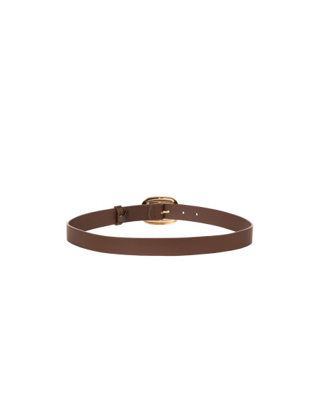 Slim Belt in Smooth Faux Leather with RR Rinascimento Logo - Vestit...