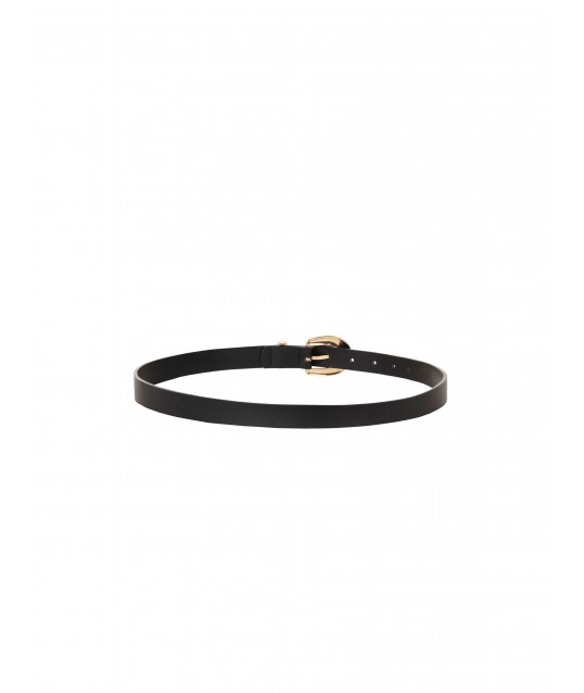 Ceinture fine en simili cuir avec logo RR et boucle brillante ton sur ton « Rinascimento »