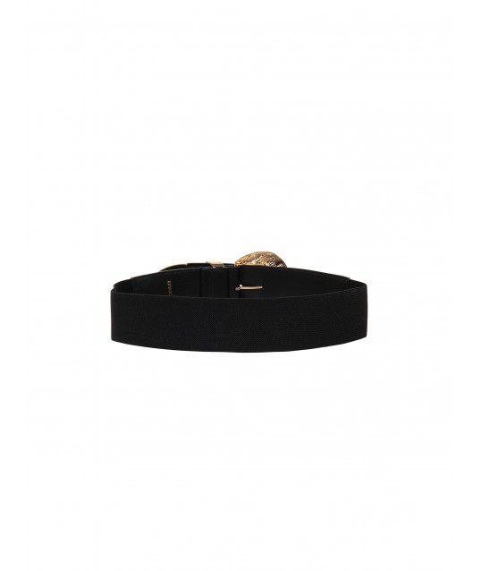 Ceinture en simili-cuir, élastique à l'arrière, avec une grande boucle « Rinascimento »