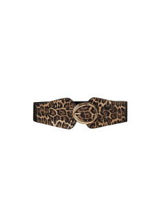 Cintura Bustier In Similpelle Maculata Con Elastico Rinascimento