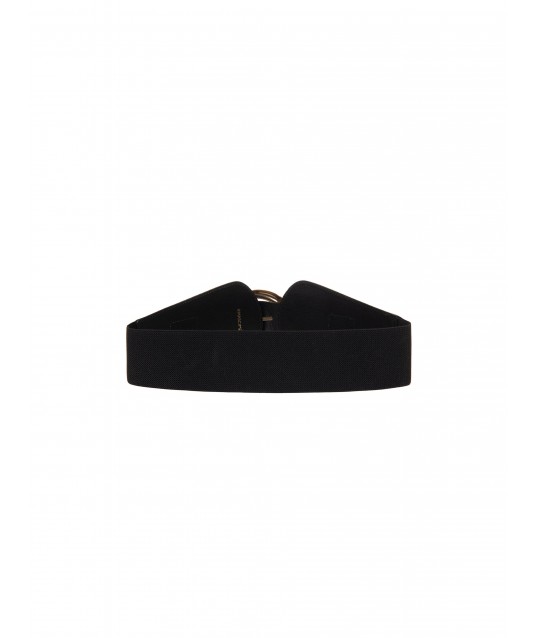 Ceinture bustier en simili cuir tacheté avec élastique « Rinascimento »