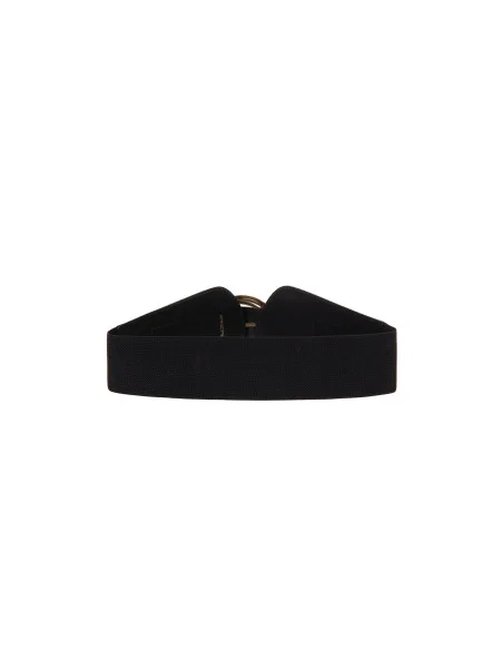 Bustier Belt in Leopard-Print Faux Leather with Elastic Rinascimento