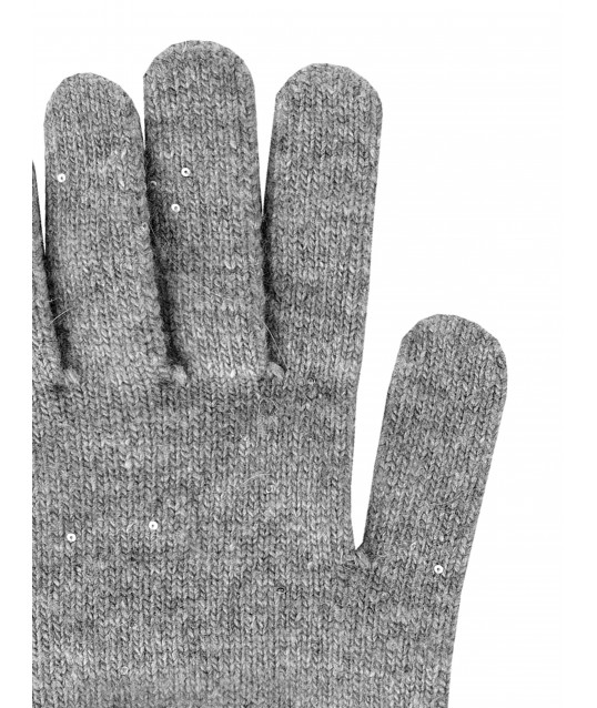 Gants en mélange de viscose et de laine avec micro-paillettes « Rinascimento »