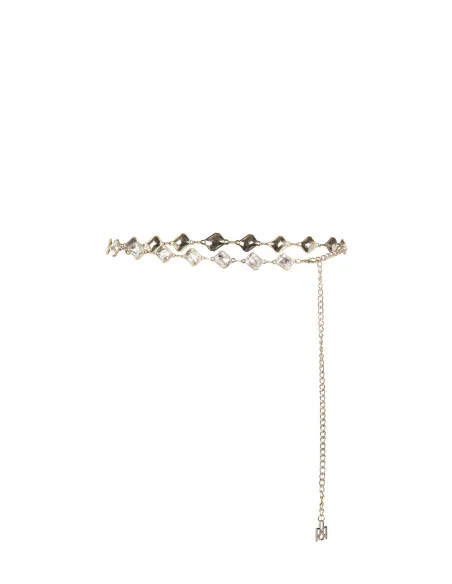Jewelled Chain Belt with Cabochon Crystals Rinascimento