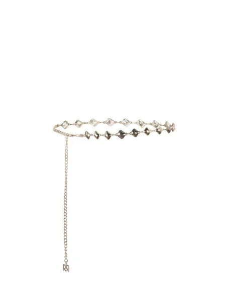 Jewelled Chain Belt with Cabochon Crystals Rinascimento