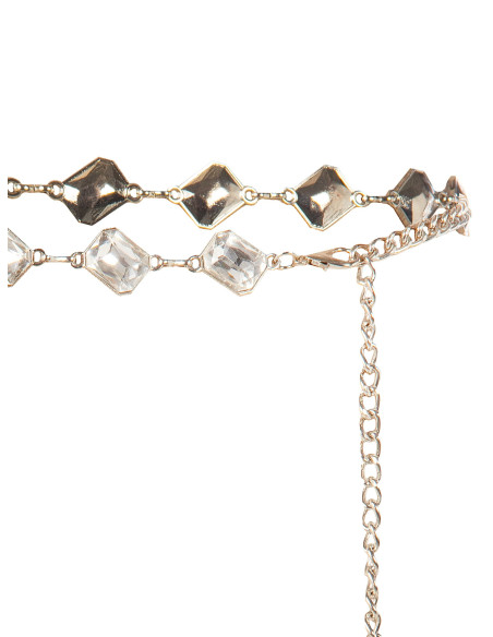 Ceinture chaîne bijou avec cristaux cabochon Rinascimento