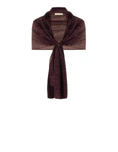 Pleated Georgette Lurex Stole Shoulder Wrap Rinascimento
