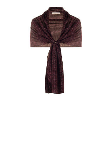 Stola Coprispalle In Georgette Plissè Con Lurex Rinascimento