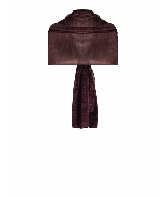 Pleated Georgette Shawl with Lurex – Rinascimento