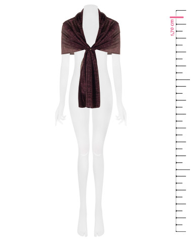 Étole en georgette plissée avec lurex « Rinascimento » - Vestiti Fi...
