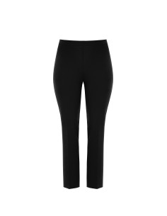 Curvy Straight-Leg Scuba Crepe Trousers with Elasticated Waist at the Back – Rinascimento Curvy 2