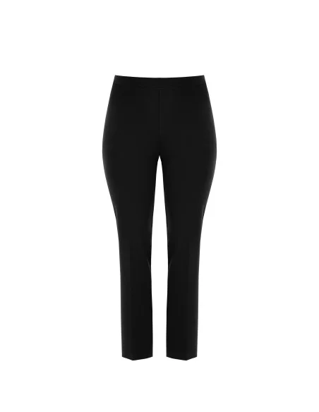 Pantalon droit grande taille en scuba crêpe avec élastique au dos Rinascimento Curvy