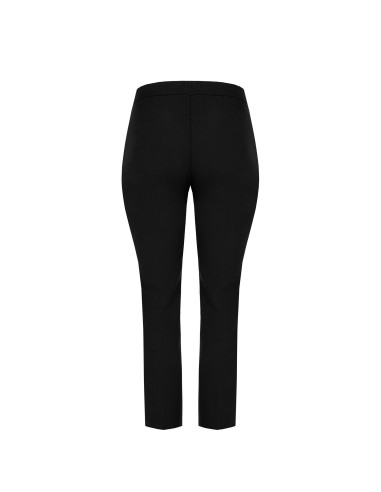 Curvy Straight-Leg Scuba Crepe Trousers with Elasticated Waist at t...