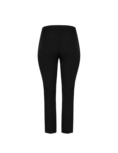 Pantalon droit grande taille en scuba crêpe avec élastique au dos Rinascimento Curvy