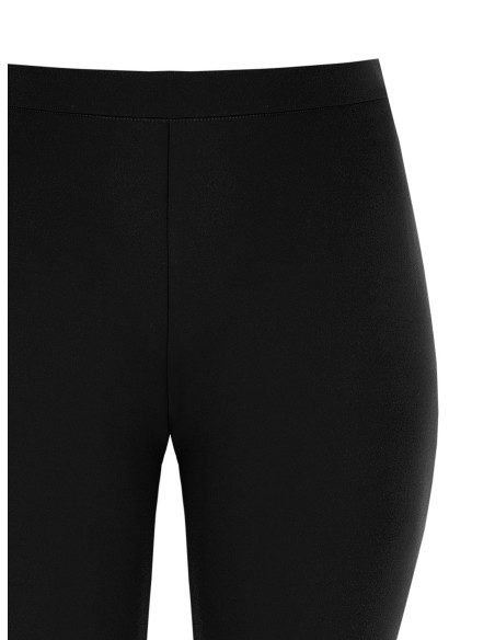 Pantalon droit pour femmes rondes en crêpe scuba avec élastique à l...