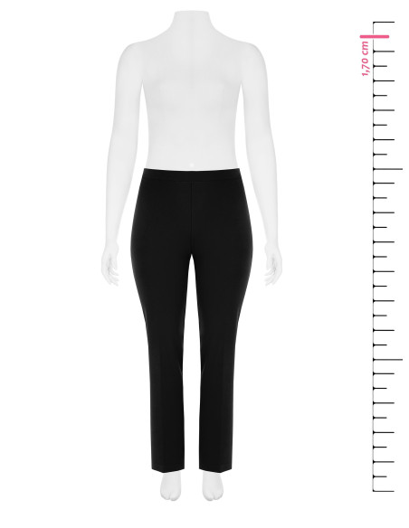 Pantalon droit pour femmes rondes en crêpe scuba avec élastique à l...