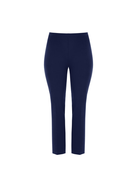 Pantaloni Curvy Dritti In Scuba Crepe Con Elastico Dietro Rinascimento Curvy