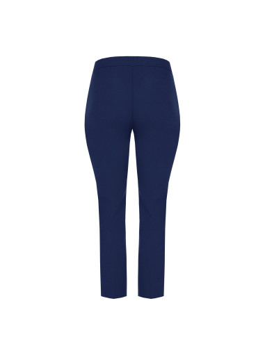 Curvy Straight-Leg Scuba Crepe Trousers with Elasticated Waist at t...