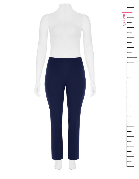 Pantalon droit pour femmes rondes en crêpe scuba avec élastique à l...
