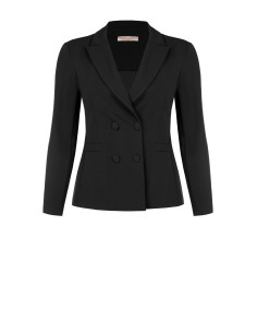 Veste blazer cintrée pour femmes rondes en crêpe scuba avec boutons assortis – Rinascimento Curvy 2