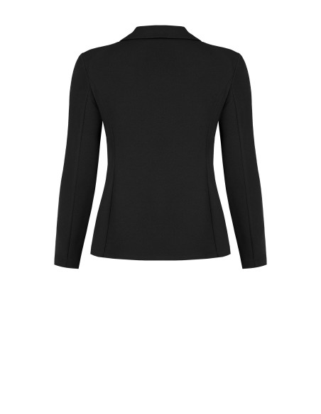 Curvy Fitted Blazer Jacket in Scuba Crepe with Matching Buttons Rinascimento Curvy