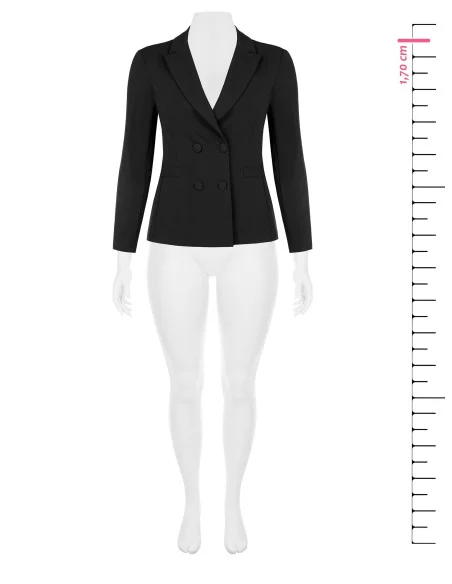 Veste blazer cintrée grande taille en crêpe scuba avec boutons assortis Rinascimento Curvy