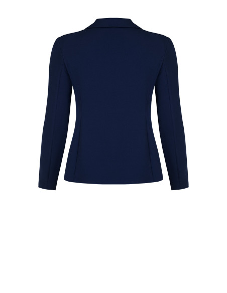 Curvy Fitted Blazer Jacket in Scuba Crepe with Matching Buttons Rinascimento Curvy