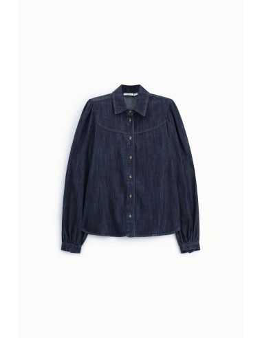 Chemise à col classique et manches longues amples, s'il vous plaît