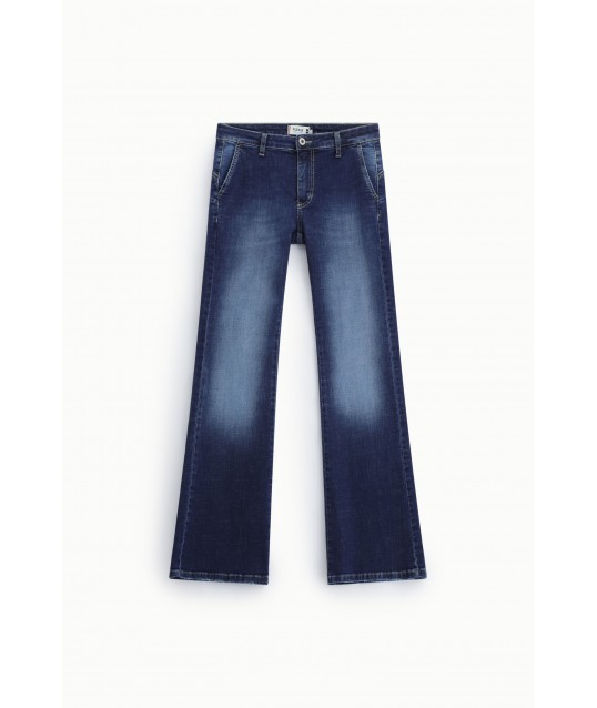Jeans évasés avec bas large et coutures apparentes, s'il vous plaît