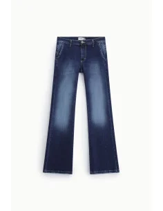 Jeans Flare Fit Con Fondo Ampio E Cuciture A Vista Please 2