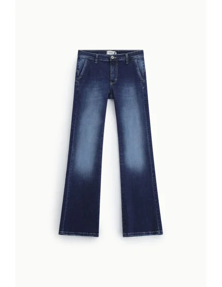 Jeans Flare Fit Con Fondo Ampio E Cuciture A Vista Please