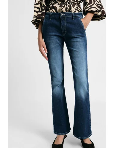 Jeans Flare Fit Con Fondo Ampio E Cuciture A Vista Please