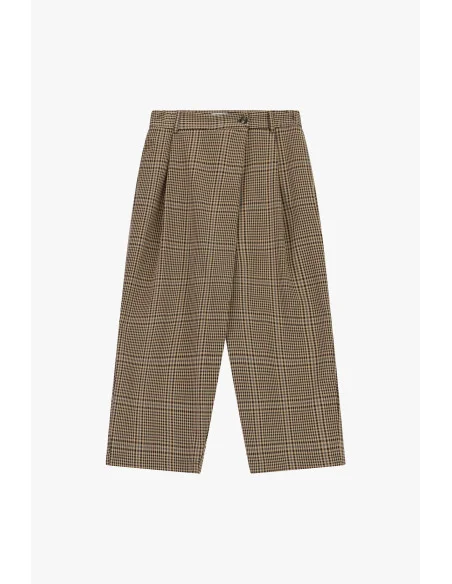 Trousers Ampi A Quadri Con Pinces Frontali Please