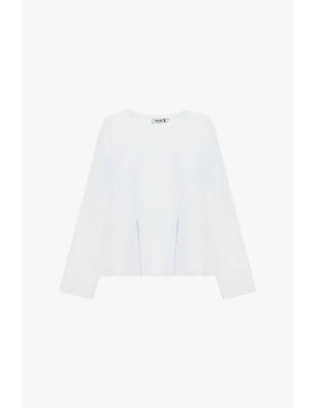 Please Straight-Cut Long-Sleeved T-Shirt