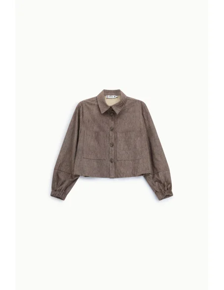 Veste-chemise courte avec poches avant Please