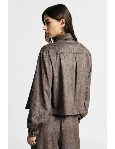 Veste-chemise courte avec poches avant Please