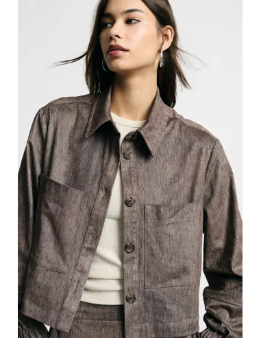 Veste-chemise courte avec poches avant Please