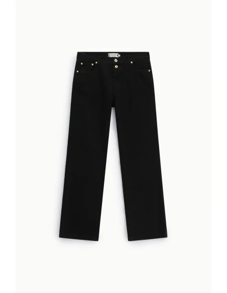 Pantalon coupe regular à jambe droite, cinq poches Please