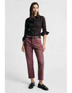 Pantaloni Regular-Fit Cropped Con Orlo Sfrangiato Please