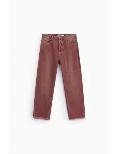 Regular-Fit Cropped Trousers with Frayed Hem Please 2
