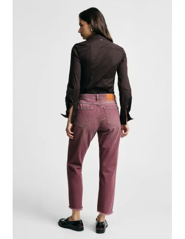 Pantaloni Regular-Fit Cropped Con Orlo Sfrangiato Please